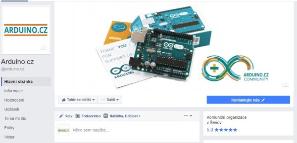 Arduino.cz Facebook profil